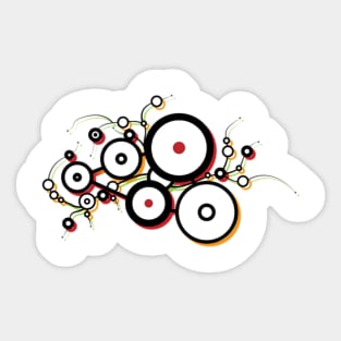 Abstract circles, pattern Sticker